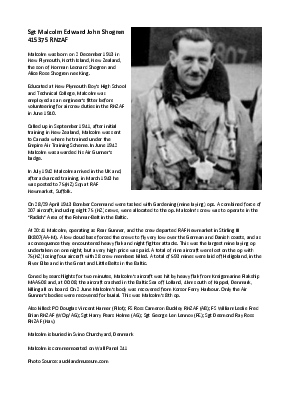 A preview of a PDF biography for Shogren, Malcolm Edward John
